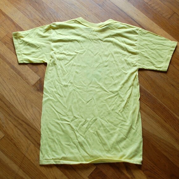 Vtg 80s Bowling Yellow Blue S/M Pennsylvania PA 50/50 Single Stitch Capital - Picture 4 of 4